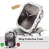 Diamond Case For Apple Watch 9 8 7 41mm 45mm 44mm 40mm 46mm Accessories Bling Bumper Protector Cover iWatch Series 3 4 5 6 Se 10