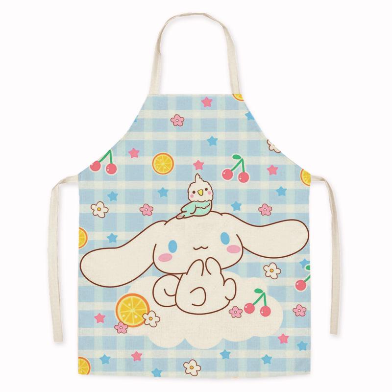 Cartoon Dog Sleeveless Anti-Fouling Apron for Home, Kitchen, Cooking, Baking, and Cleaning