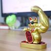 Feng Shui Figurine Muscle Maneki Neko Gold Set of 2 Blue collar maneki cats Gold Feng Shui Item Increase your fortune Gift Small gift Present [AiO