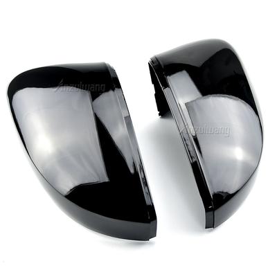 Gloss Black Side Wing Rear View Rearview Mirror Cover Case Caps Shell Replace For Volkswagen For VW Polo Mk5 6R 6C 2009-2017