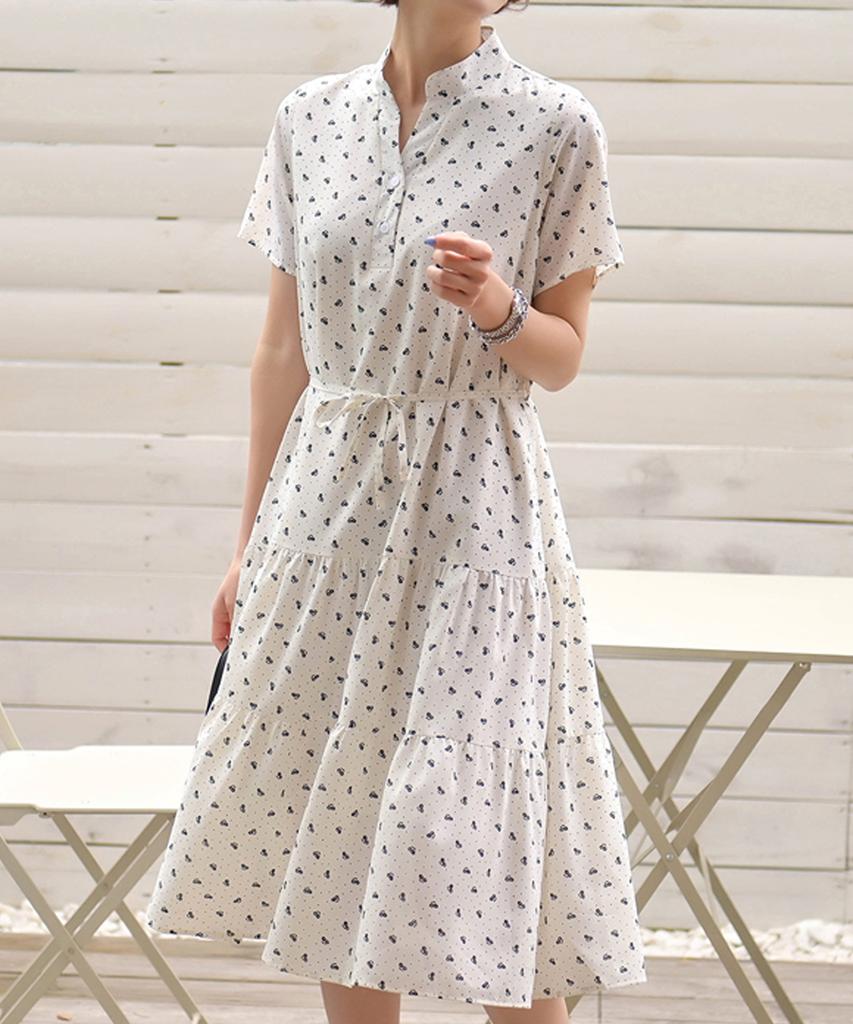 Ppaeppae Dot Flower Long Dress