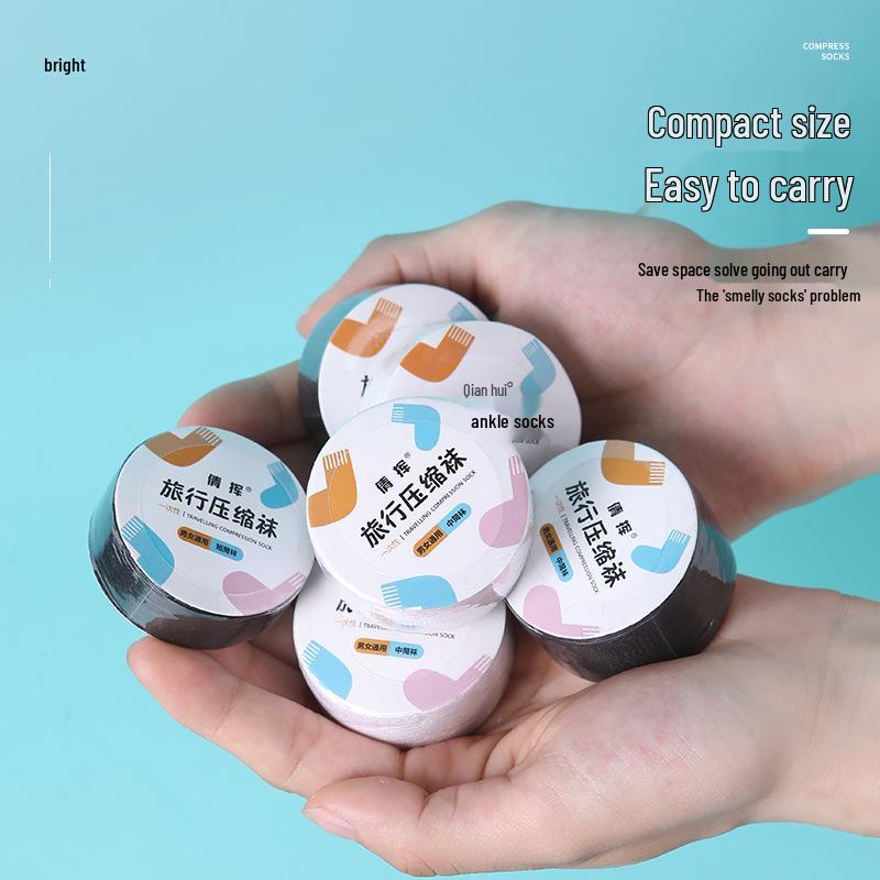 Unisex Einweg Kompressionssocken, Kurze Länge für Reisen, Kein Waschen erforderlich.