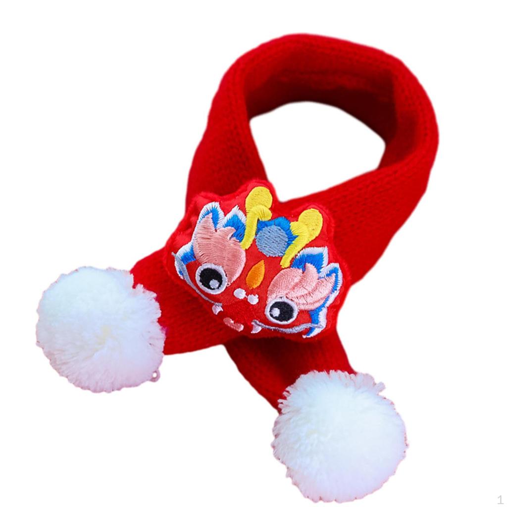 Katze Strickschal Haustier Jahr Accessoires Zubehör Waschbarer Welpen Halswärmer