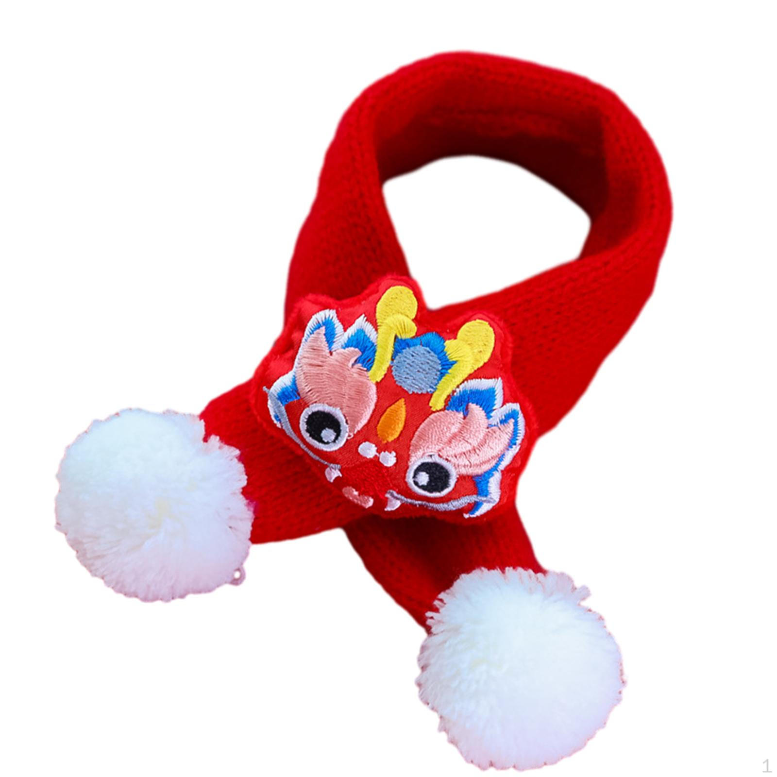 

Вязаный шарф для кошек, аксессуары на год питомца, моющиеся, утеплитель для шеи для щенков Dragon