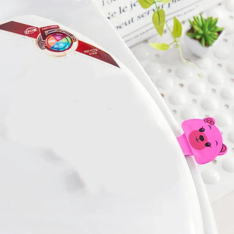 

Милое мультяшное устройство для подъема крышки унитаза, ручка-наклейка для крышки унитаза, портативная санитарная ручка, аксессуары для сиденья для ванной розовый