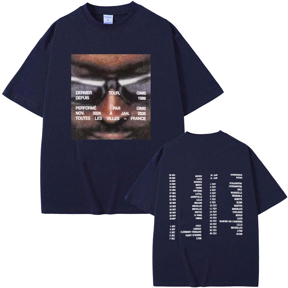 Rapper Gims LES DERNIERES VOLONTES DE MOZART Dernier Tour Tshirt Men Women Hip Hop Fashion Pop Music T Shirts Male Streetwear