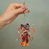 Cartoon Nezha Pendant Keychain Anime Nezha 2D Flat Acrylic Ornament Charm,Hanging Decoration For Car,Bag,Festive,Party,Gift