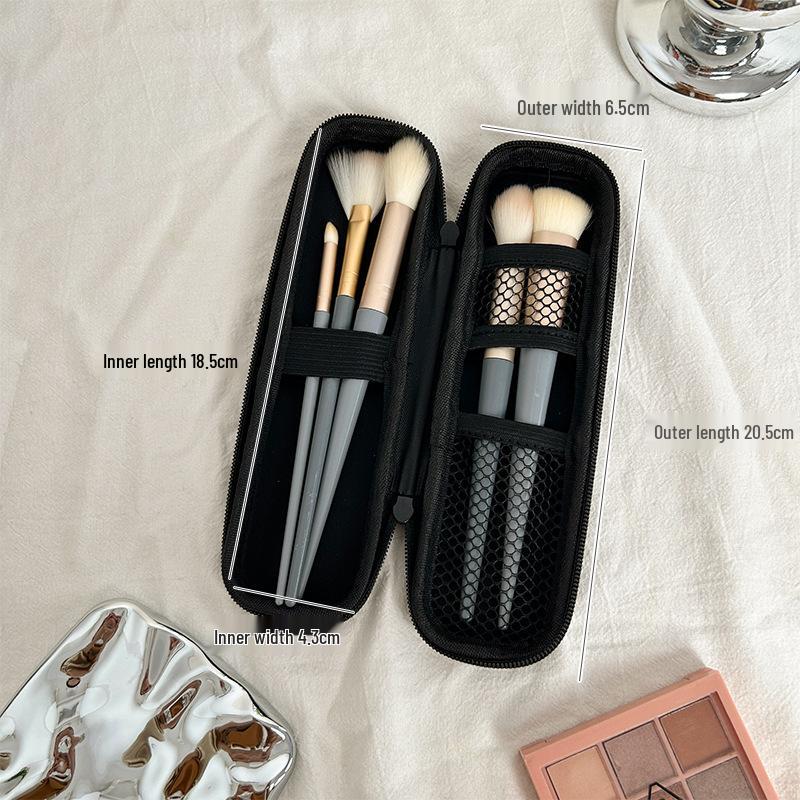 2024 Women's Portable Makeup Brush Pouch – Compact High-End Travel Bag for Eyeshadow Brushes