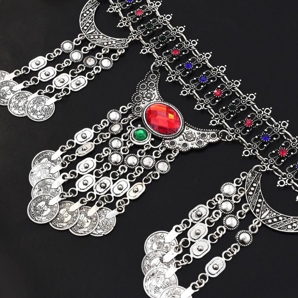 All-match Women Waist Chain Tassel Dai Style Belts Unique Ethnic Style Metal Belt  Female