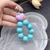 Korean Style Cute Colorful Beaded Heart Phone Lanyard and Camera Charm for Women
