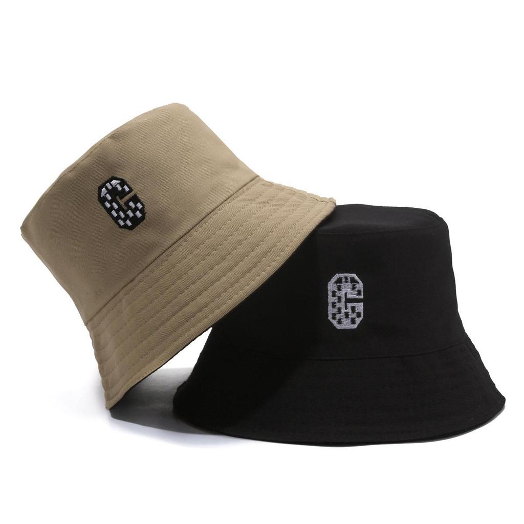 Women's Double-Sided Smiley Face Bucket Hat - Sun Protection, Korean Style, Embroidered, Large Brim