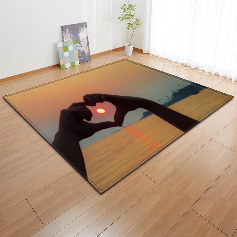 Valentine'S Day Series Carpet Living Room Foyer Kitchen Floor Mat Pattern Support