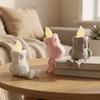 Luminous 3D Printed Candle Figurine Novelty Candle Figure Ornament  Desktop Decor