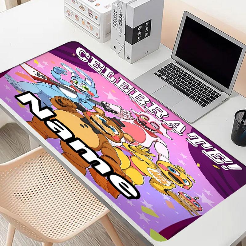 Personalizowana podkładka pod mysz z imieniem i wzorem Five Nights at Freddy's, Mata na biurko pod laptopa PC, Dekoracyjna mata na biurko do domu, Podkładka pod klawiaturę, Prezent