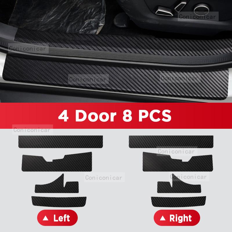 Car Carbon Fiber Door Sill Sticker For CHANGAN UNI-T 2025 Threshold Pedal Anti-scratch Interior Decoration Accessories