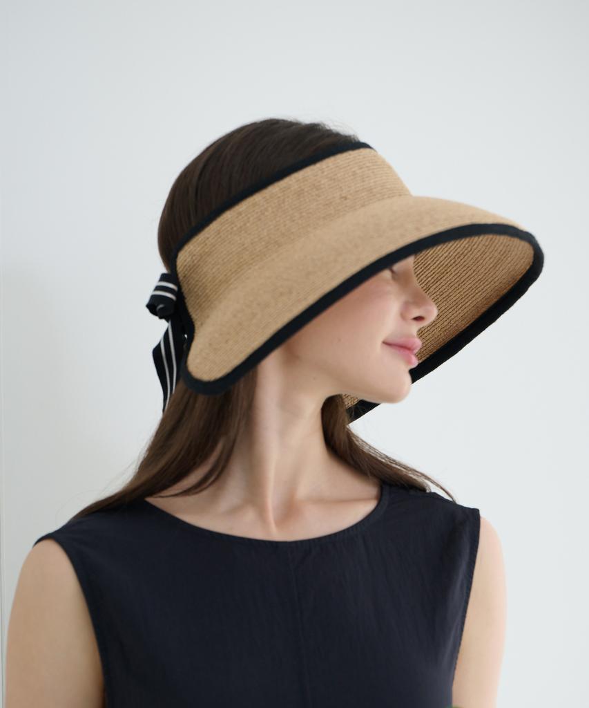 Koipeu Wide Raffia Sun Visor Cf081Ht066