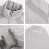 Winter Oversized Cotton Puffer Jacket Men Women Warm Thick Box Fit Stand Collar Casual Outerwear In Gray Black Purple