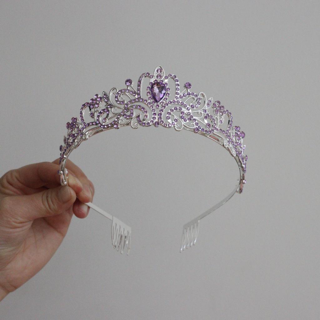 European and American Fashionable Bride Crown Headwear Hair Comb  Wedding Princess  Ball  Auto Show  Birthday Party Accessories  Crown