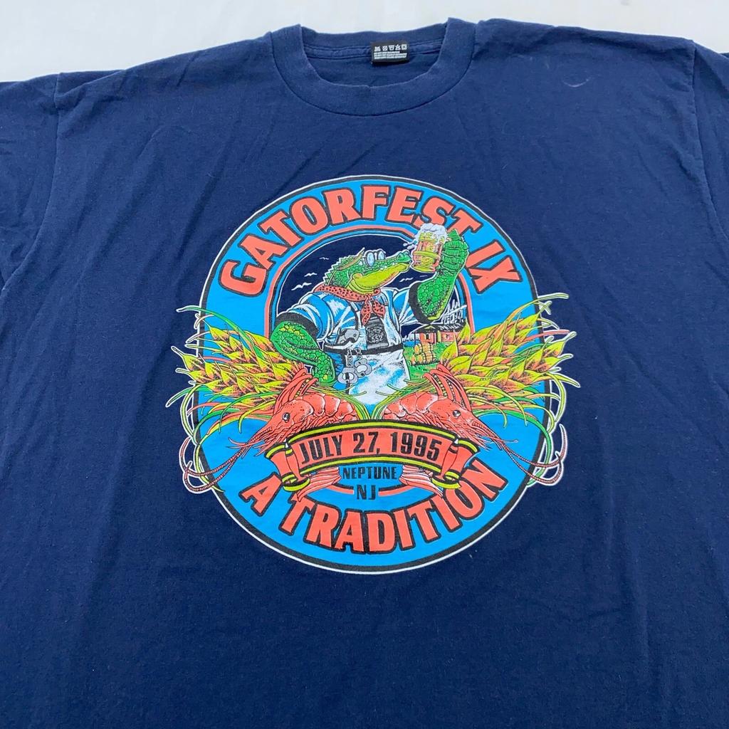 Vtg 90s GATORFEST IX FARM GATOR A TRADITION NEPTUNE NJ T-Shirt XL Alligator Beer