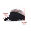 Fluffy Brown Wig Golf Baseball Cap Baseball Cap With Spiked Hairs Wig Fake Hair Hat Fun Toupee Hats