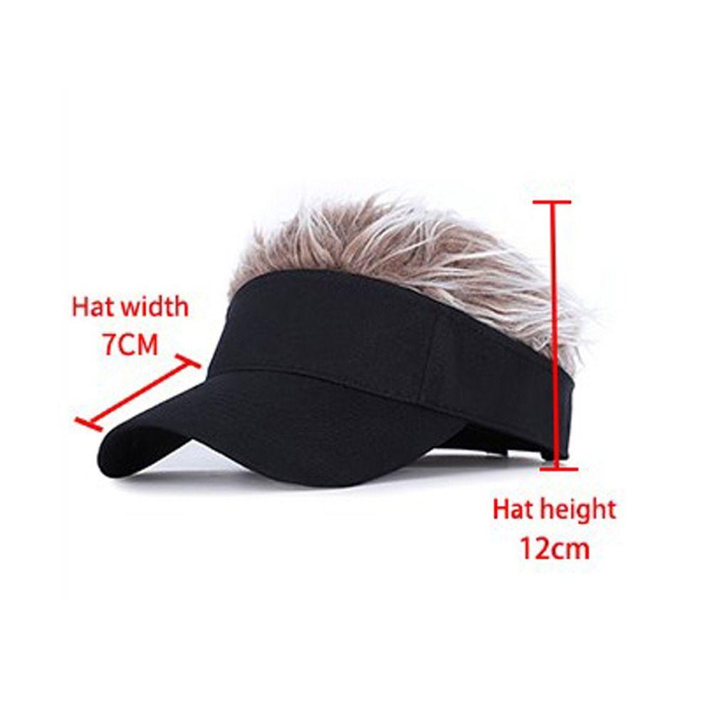 Fluffy Brown Wig Golf Baseball Cap Baseball Cap With Spiked Hairs Wig Fake Hair Hat Fun Toupee Hats