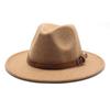 Wool Jazz Top Hat Men And Women Couple Hat Flat-Brimmed Big Eaves Hat Lmn439