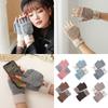 Thicken Winter Gloves Knitted Wool Glove Bracers Casual Finger Gloves  for Woman Winter Warm