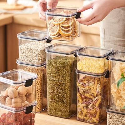 460/700/950/1300/1800ML Versiegelte Aufbewahrungsbox für die Küche, transparent, luftdicht, auslaufsicher, staubdicht, feuchtigkeitsbeständig, Behälter für Reis, Müsli und Milchpulver