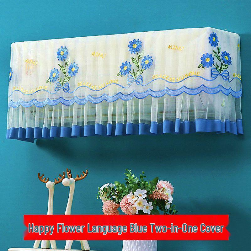Universal Wall-Mounted Air Conditioner Dust Cover, Fits 1P and 1.5P Units, Easy Installation Without Removal