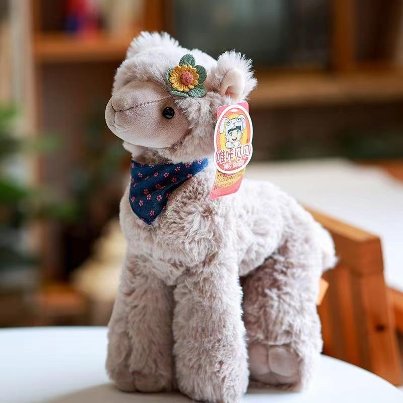 

Cute Cute Scarf Alpaca Plush Toy Doll Grass Mud Horse Doll Girl Sleeping and Holding Doll Gift