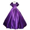 Red Satin Evening Dress Slim Solo Student Art Exam Vocal Folk Song Performance Suit Host Dress Fluffy Skirt Woman