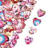 10pcs/lot Red Flower Animal Pattern Glass Cabochon Heart Shape Cabochon For DIY Jewelry Making Bracelets Pendant Ring Supplies