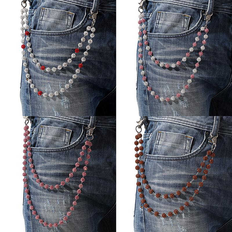 Hip-Hop Pants Chains High-Quality Ball Beads Waist Chains Simple Jeans Chain  Pants Chain Clothing Accessories Gifts