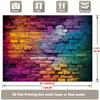 2D Bright Colorful Brick Wall Backdrop Rainbow Graffiti Photography Background