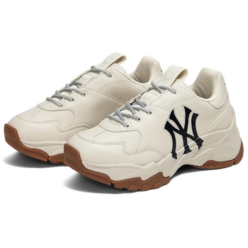 MLB Basic Yankees Beige White Navy Sneakers 3ASHBNA3N-50CRS