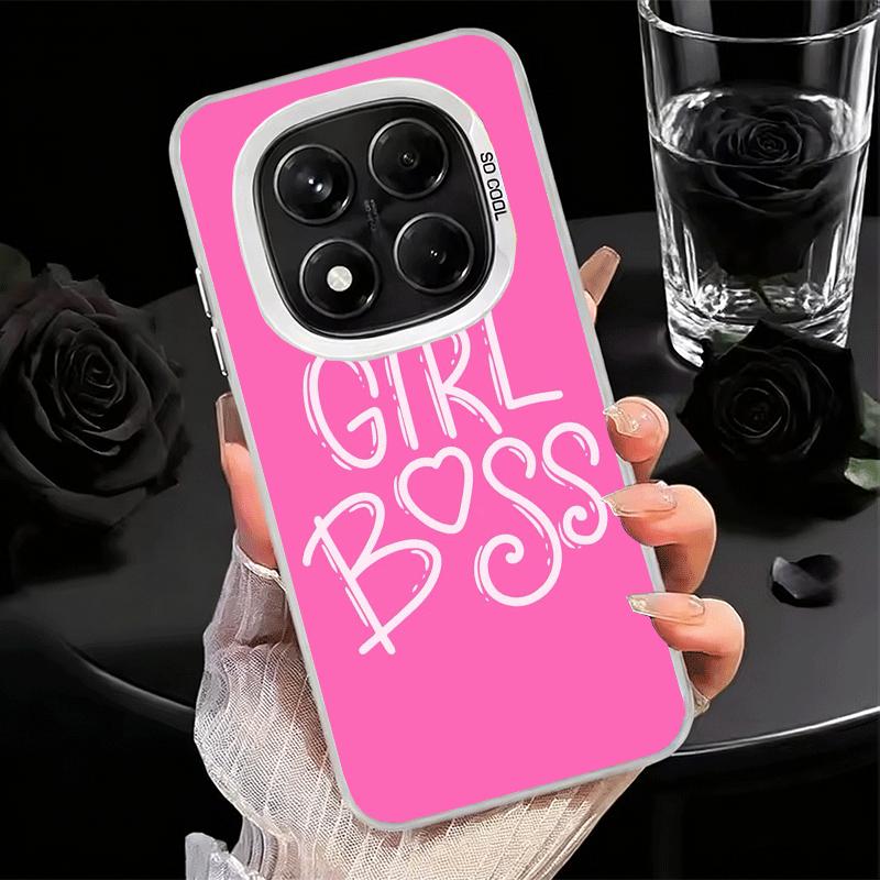 

Girl Boss Lady Pink Shockproof Phone Case for Xiaomi Redmi Note 15 14 13 12 Pro Plus 11 11S 11T 5G Cover Anti Fall Fundas Redmi Note14ProPlus