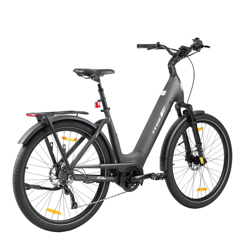 TTGO Z5 Electric Bike, 250W Motor, 36V 18Ah Battery, 27.5 Inch Tires, 25km/h Max Speed, 110-130km Max Range, Hydraulic Disc Brake, Shimano 9-speed