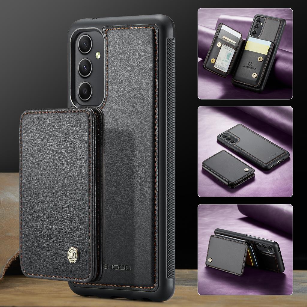JEEHOOD J05 For Samsung Galaxy A54 5G Case Leather Mobile Cover with Detachable Magnetic Card Bag