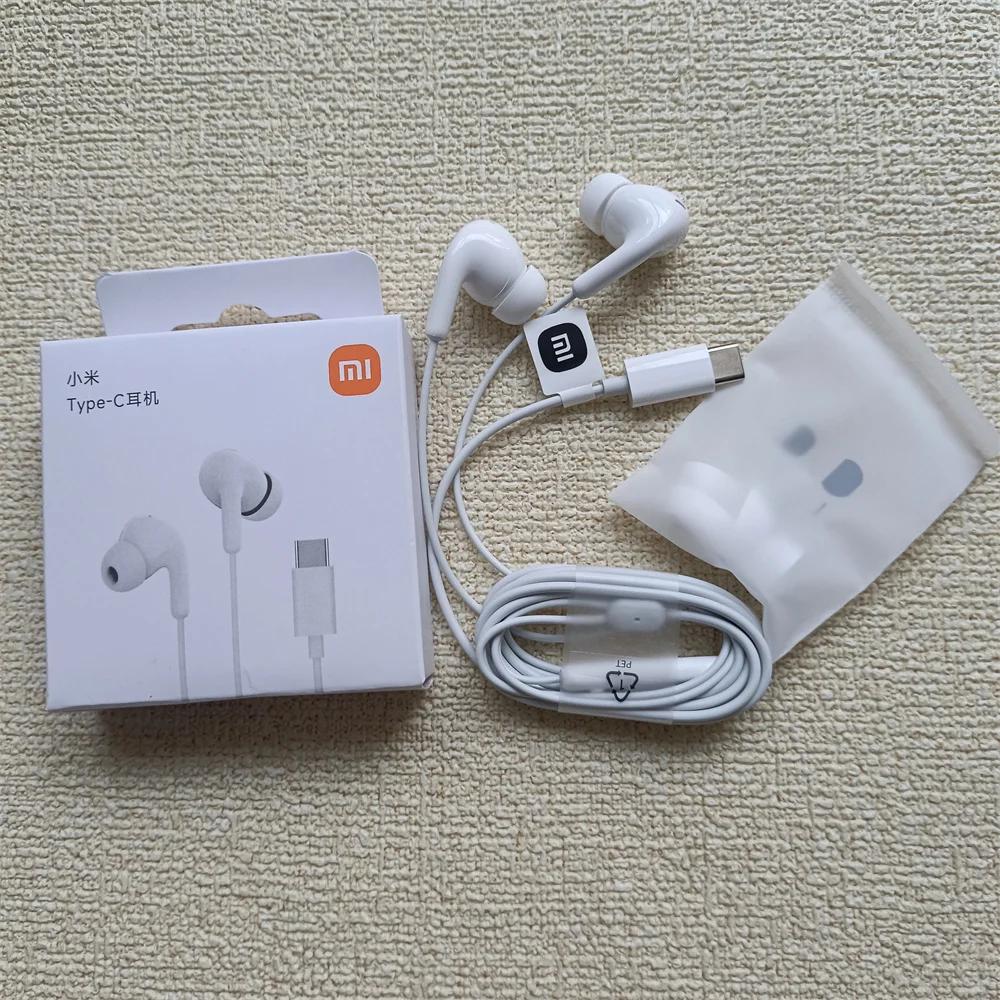 אוזניות חוטיות Type C מקוריות In-Ear אוזניות חוטיות עם מיקרופון אוזניות סטריאו עבור Redmi POCO Huawei Samsung