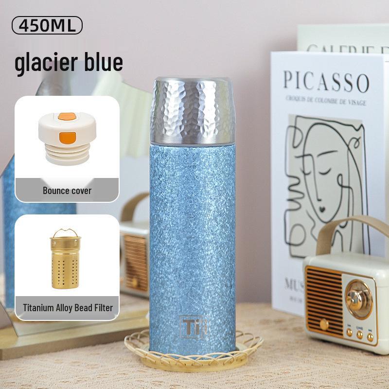 

Titanium Insulated Antibacterial Mug with Tea-Water Separation and Stew Capability – Large Capacity for Outdoor and Car Use 450ml