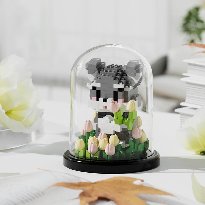 Secret Garden Flower Building Blocks: Rose & Carnation Potted Plant Toy - Perfect for Children's Play and Teacher's Day Gifts