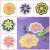 Round Floor Mat Anti-slip Rug Creative Flower Shaped Carpet  Bedside
