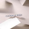 Nabest Platinum Plated   CopperLad Grown Diamond Rings Full VVS1 D 3EX Moissanite Wedding Band for Women Jewelry