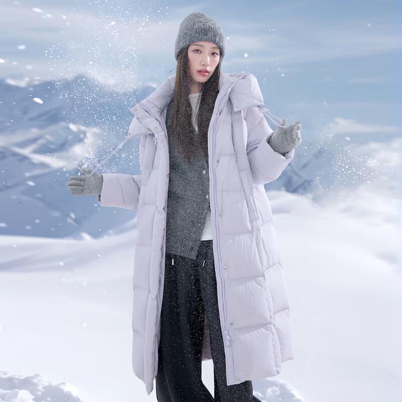 

Sancai Женский пуховик большого размера с длинным капюшоном, 90% утиный пух XL (170/96B)