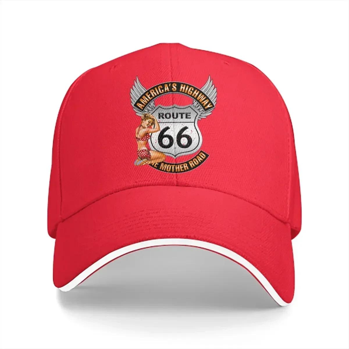 

Summer Cap Sun Visor Sexy PinUp Hip Hop Caps U S Route 66 Peaked Hats 56-58cm
