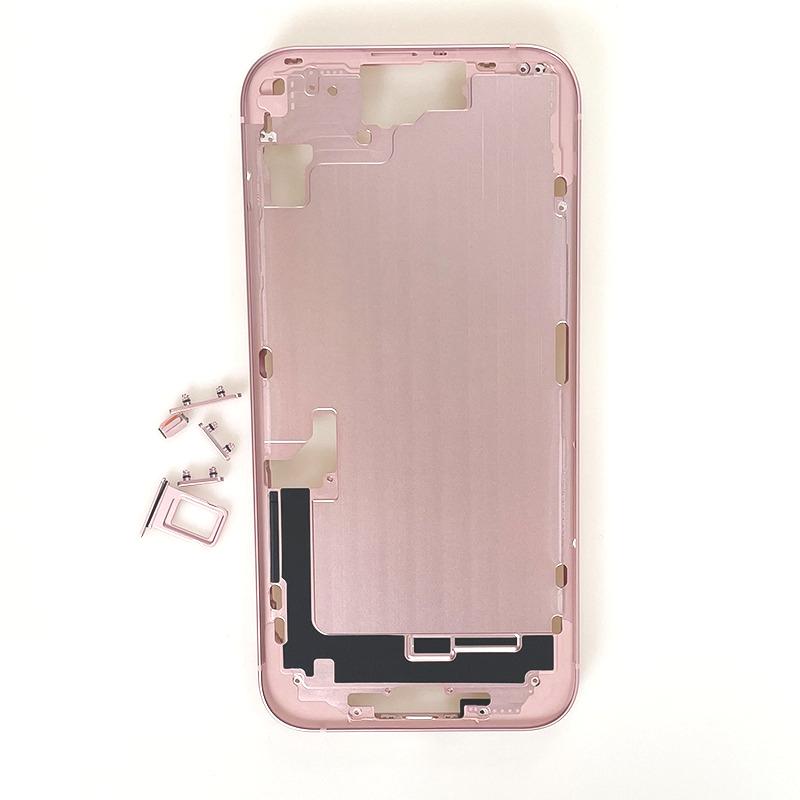 For iPhone 15 Plus Middle Frame Bezel Housing Side Button Chassis Repair Replacement Parts