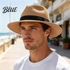Foldable Sun Hat Men Paper Straw Hat Breathable Wide Brim UV Protection Beach Summer for Outdoor Vacation Travel Daily Casual