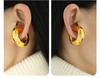 Stylish Gold-Plated Textured Ear Cuff for Women - Titanium Steel, Non-Pierced, Elegant Office Accessory