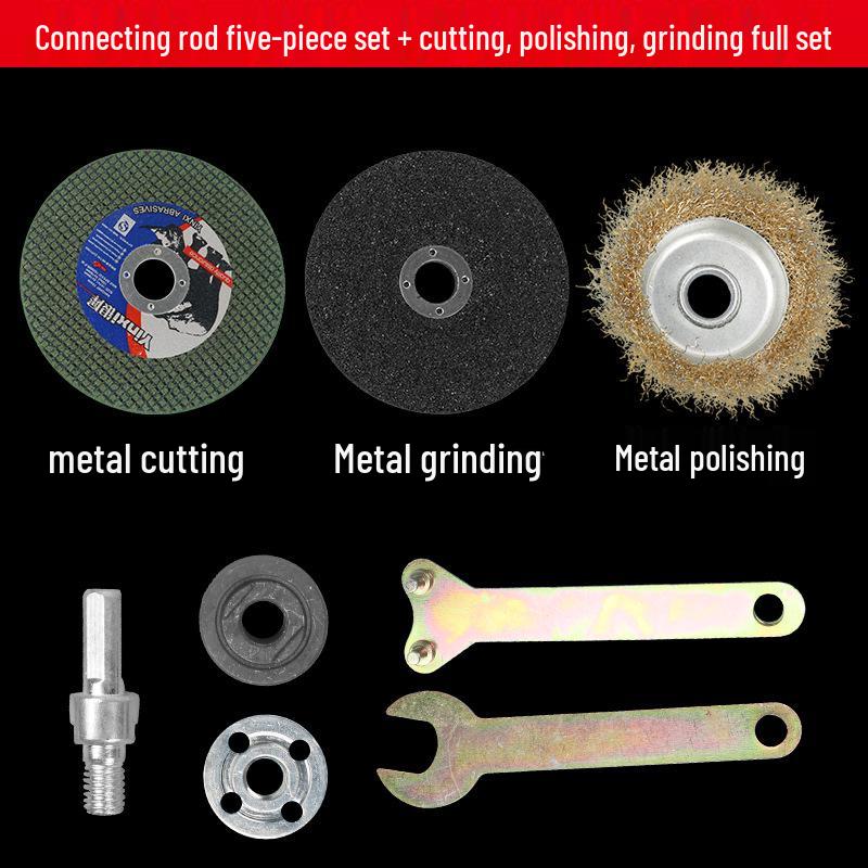 Angle Grinder Adapter Kit for Electric Drills: Saw Blade, Cutting Disc & Polishing Accessories