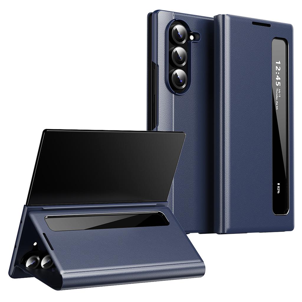 For Samsung Galaxy Z Fold6 5G Case Smart View Window Leather Phone Cover